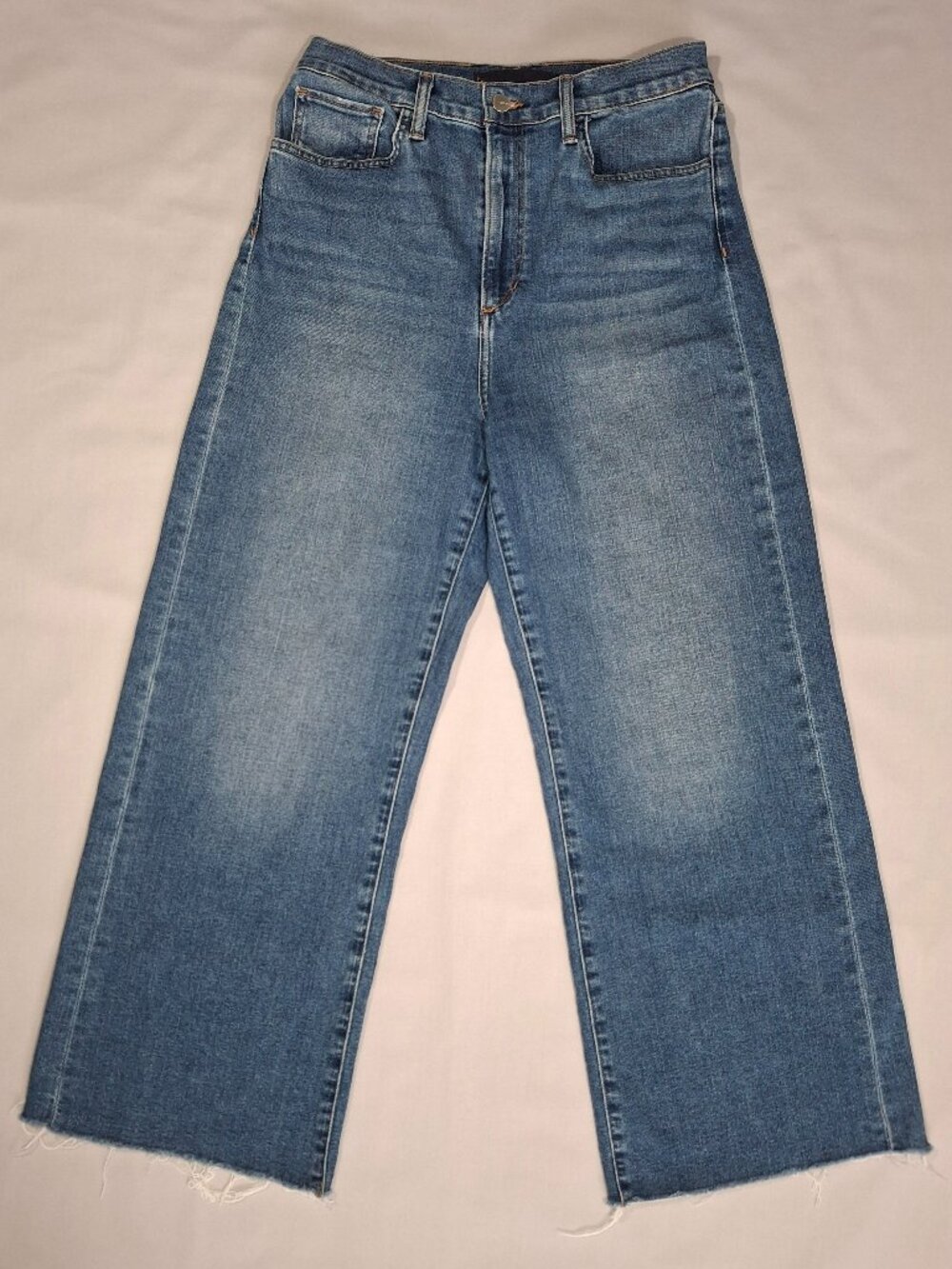 Joe's Jeans The Mia High Rise Wide Leg Ankle Jeans Blue Raw Hem | Size 32 - Picture 2 of 14
